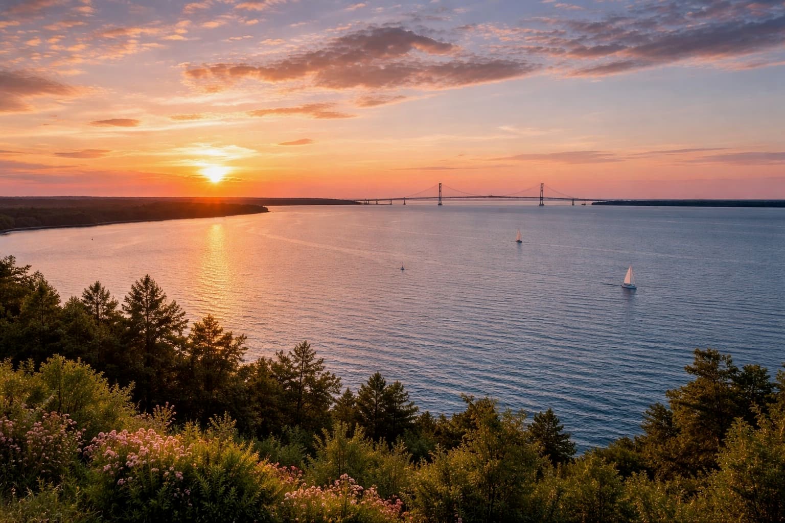 Lakeside vacation on Mackinac Island
